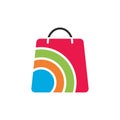 Shopping bag illustration logo Royalty Free Stock Photo