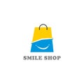 Shopping bag logo design vector. Online shops icon.