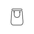 Shopping bag outline icon. linear style sign for mobile concept and web design. Paper bag simple line vector icon Royalty Free Stock Photo