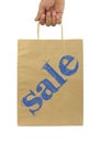 Shopping bag with SALE text. Royalty Free Stock Photo