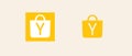 shopping bag icon, icon for web, app and uiux