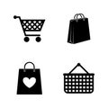 Shopping Bag. Simple Related Vector Icons Royalty Free Stock Photo