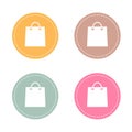 Shopping Bag Spring Color Vector Icons 1