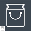 Shopping Bag Thin Line Vector Icon Royalty Free Stock Photo