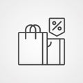 Shopping bag vector icon sign symbol Royalty Free Stock Photo