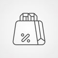 Shopping bag vector icon sign symbol Royalty Free Stock Photo