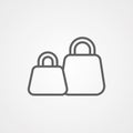 Shopping bag vector icon sign symbol Royalty Free Stock Photo