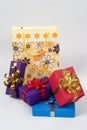 Shopping bag with wrapped gifts