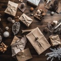 shopping bags filled with gifts and decorations