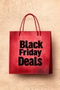 Shopping bags,flat vector background,copy space,Black Friday concept banner,sale promotion poster Royalty Free Stock Photo