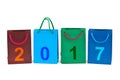 Shopping bags and numbers 2017