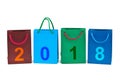 Shopping bags and numbers 2018