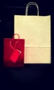 Shopping bags. Packages for purchases. Giftwrap, bag.