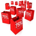 Shopping bags 75% Royalty Free Stock Photo
