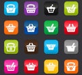 Basket icons set Royalty Free Stock Photo