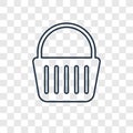 Shopping basket concept vector linear icon isolated on transparent background, Shopping basket concept transparency logo in Royalty Free Stock Photo