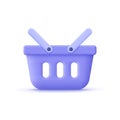 Shopping basket. Grocery shop, online shopping. Royalty Free Stock Photo