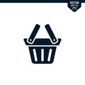 Shopping basket icon collection in glyph style Royalty Free Stock Photo