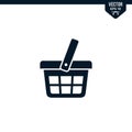 Shopping basket icon collection in glyph style Royalty Free Stock Photo