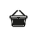 shopping basket icon - commercial shop button - retail icon Royalty Free Stock Photo