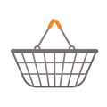 Shopping basket icon flat style. isolated on white background. bag. Vector illustration. Royalty Free Stock Photo