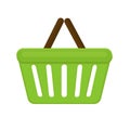 Shopping basket icon flat style. on white background. bag. Vector illustration Royalty Free Stock Photo