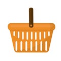 Shopping basket icon flat style. on white background. bag. Vector illustration Royalty Free Stock Photo