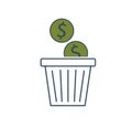 Shopping basket icon illustration, e-commerce Royalty Free Stock Photo