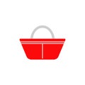 shopping basket icon. Logo element illustration. shopping basket symbol design. colored collection. shopping basket concept. Can