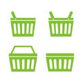 Shopping basket icon set.