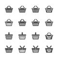 Shopping basket icon set, vector eps10