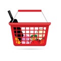 Shopping Basket Illustration With Product