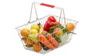 Shopping basket with products