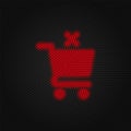 Shopping, basket, remove vector icon. Traffic light, retro style. Shopping, basket, remove vector icon. Finance concept vector Royalty Free Stock Photo