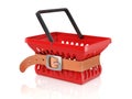 Shopping basket with tighten belt