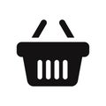 Shopping basket vector icon isolated on white background Royalty Free Stock Photo