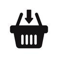 Shopping basket vector icon. Modern and simple flat symbol for web site, mobile, logo, app, UI. Royalty Free Stock Photo