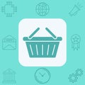 Shopping basket vector icon sign symbol Royalty Free Stock Photo