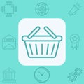 Shopping basket vector icon sign symbol Royalty Free Stock Photo