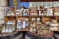 Shopping bazaars with varieties of mustard in Dijon