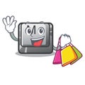 Shopping button M in the character shape Royalty Free Stock Photo