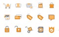 Shopping or buying icon set