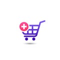 shopping cart add item icon design. add to cart icon designs