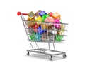 Shopping cart with application software icons Royalty Free Stock Photo