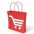 Shopping Cart Bag Showing Basket Checkout