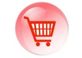 Shopping cart button Royalty Free Stock Photo