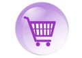 Shopping cart button Royalty Free Stock Photo