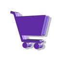 Shopping cart button Royalty Free Stock Photo