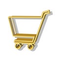 Shopping cart button Royalty Free Stock Photo