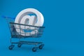 Shopping cart with email symbol